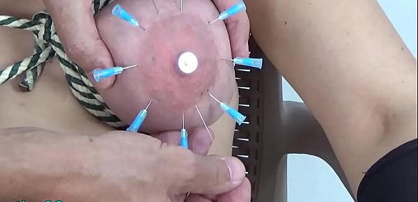  German Torment with Nails in Nipples Needles and Pussy Saline